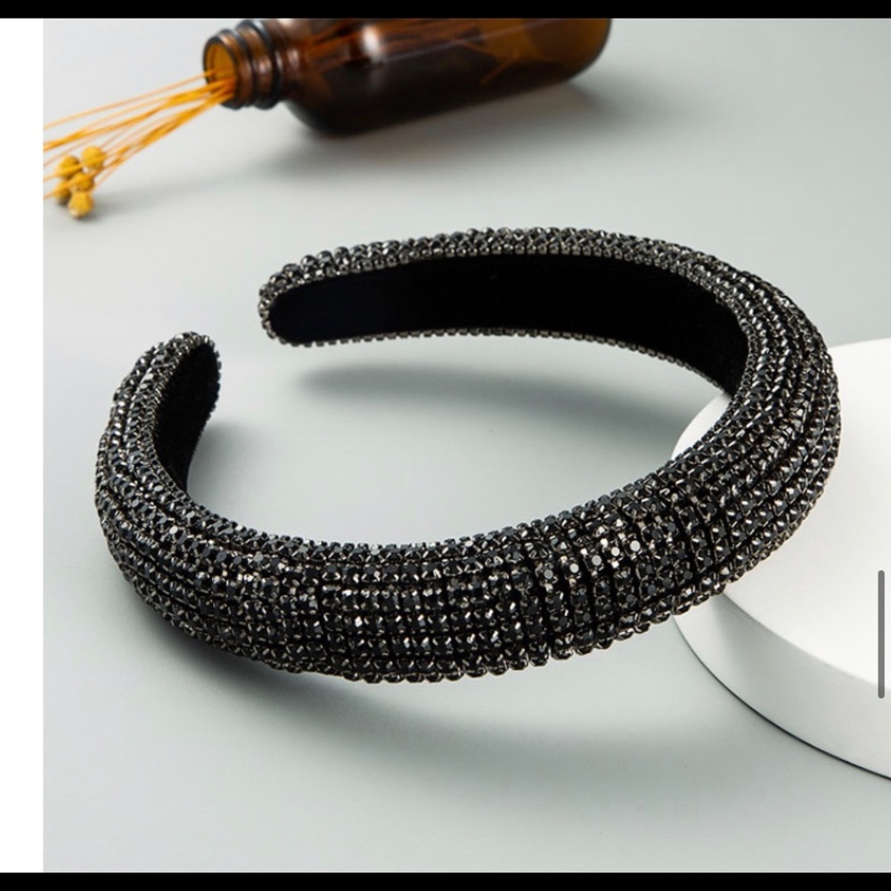 Luxury Rhinestone Headband-Black